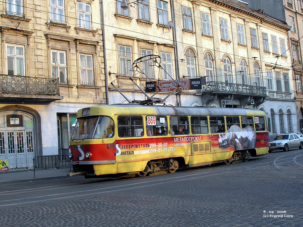 Львов, Tatra T4SU № 869