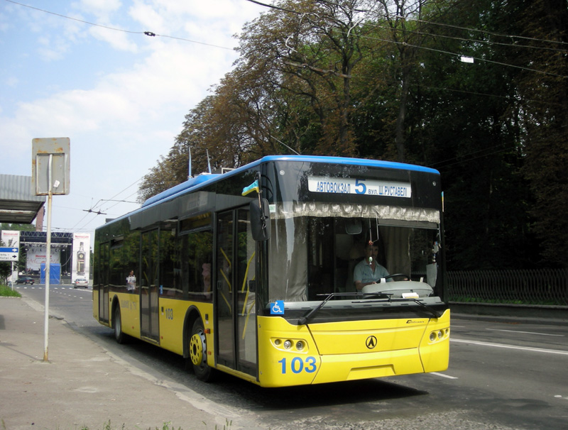 Львов, ЛАЗ E183D1 № 103