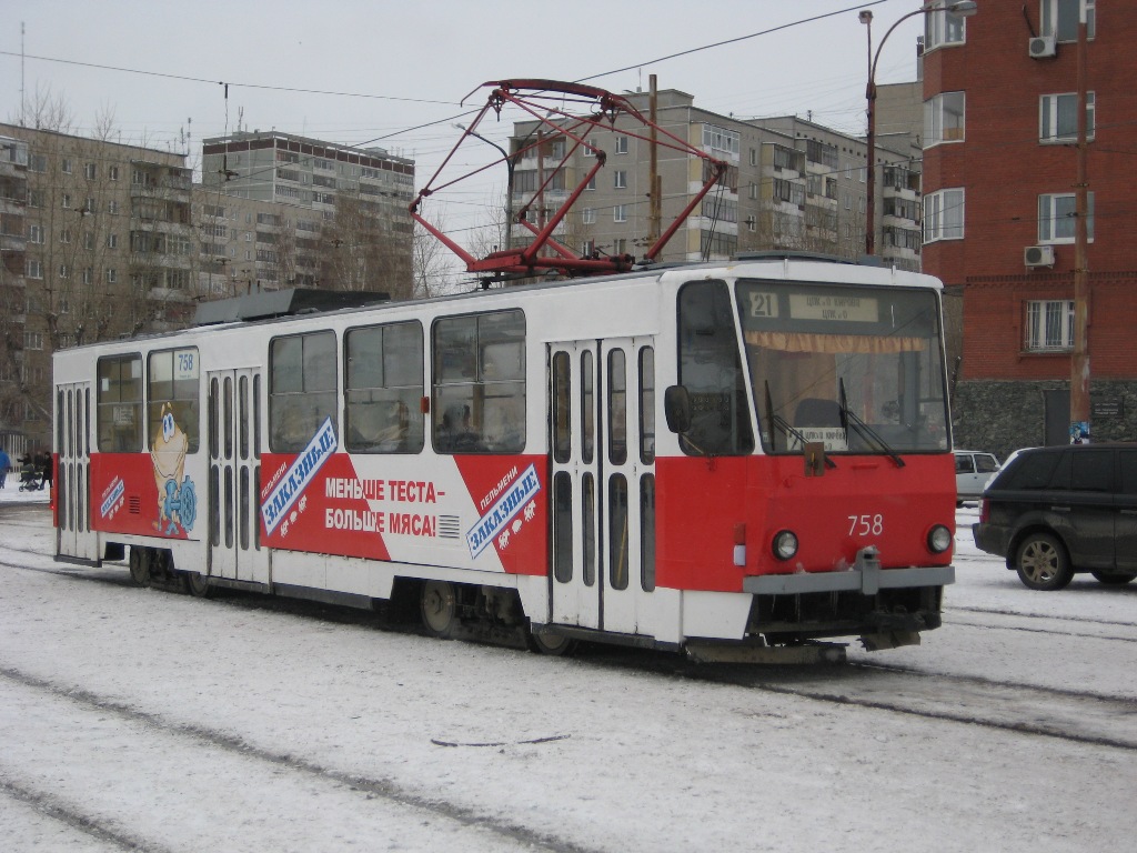 Екатеринбург, Tatra T6B5SU № 758