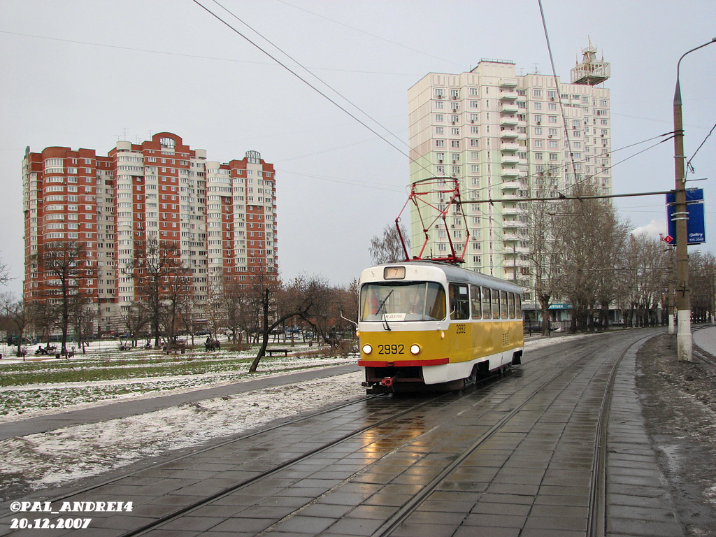 Москва, Tatra T3SU № 2992