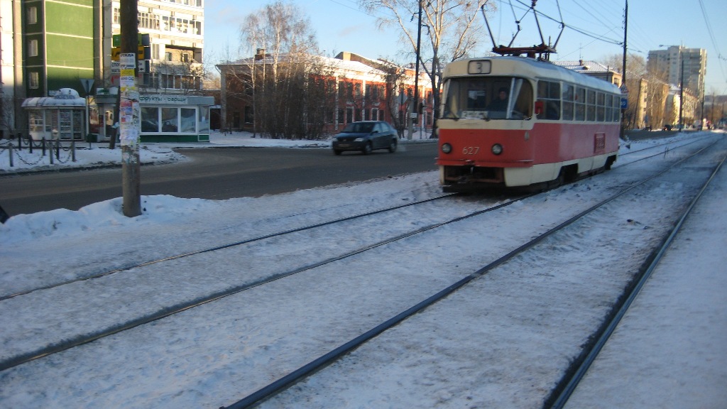 Yekaterinburg, Tatra T3SU (2-door) Nr. 627