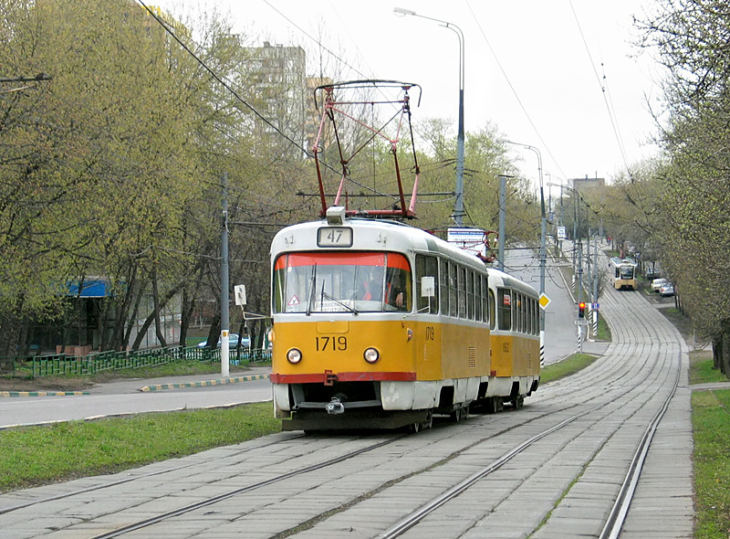 Москва, Tatra T3SU № 1719