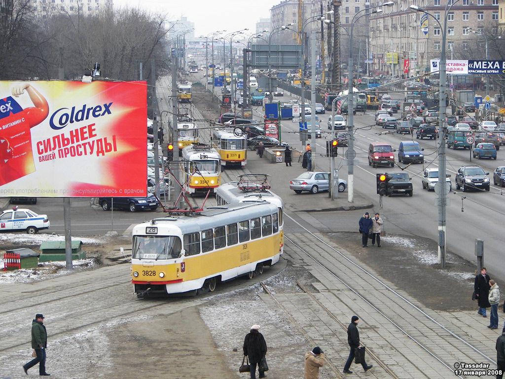 Moskva, Tatra T3SU № 3828