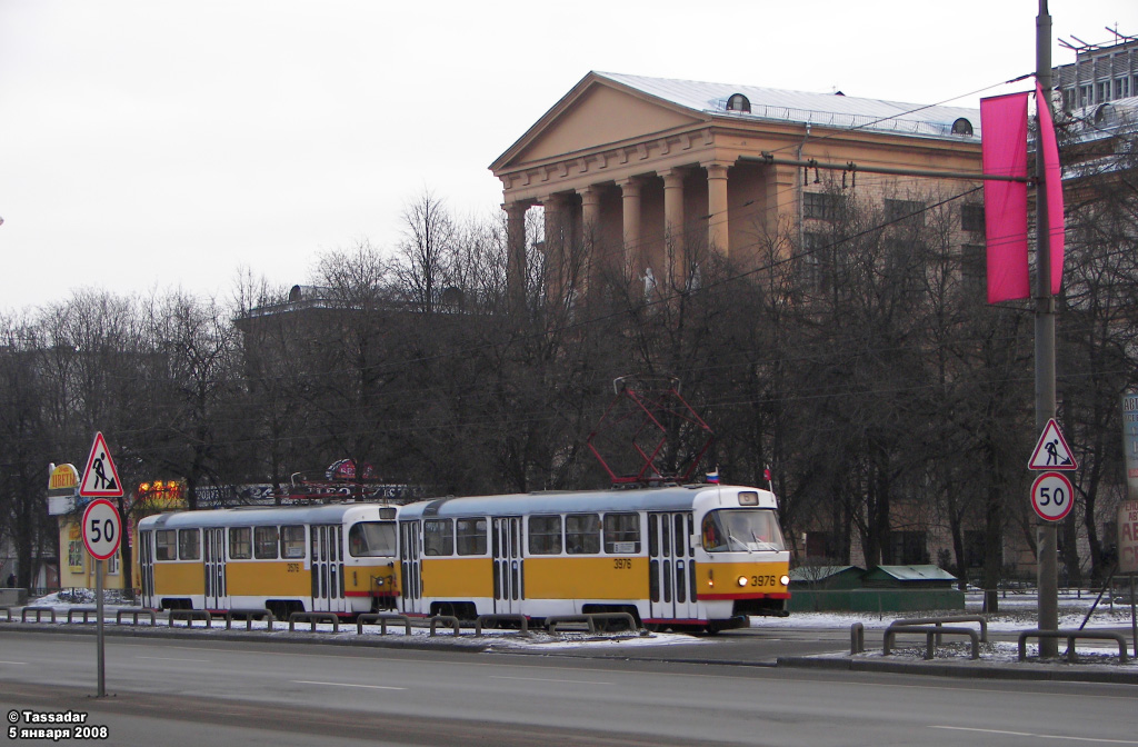 Москва, Tatra T3SU № 3976