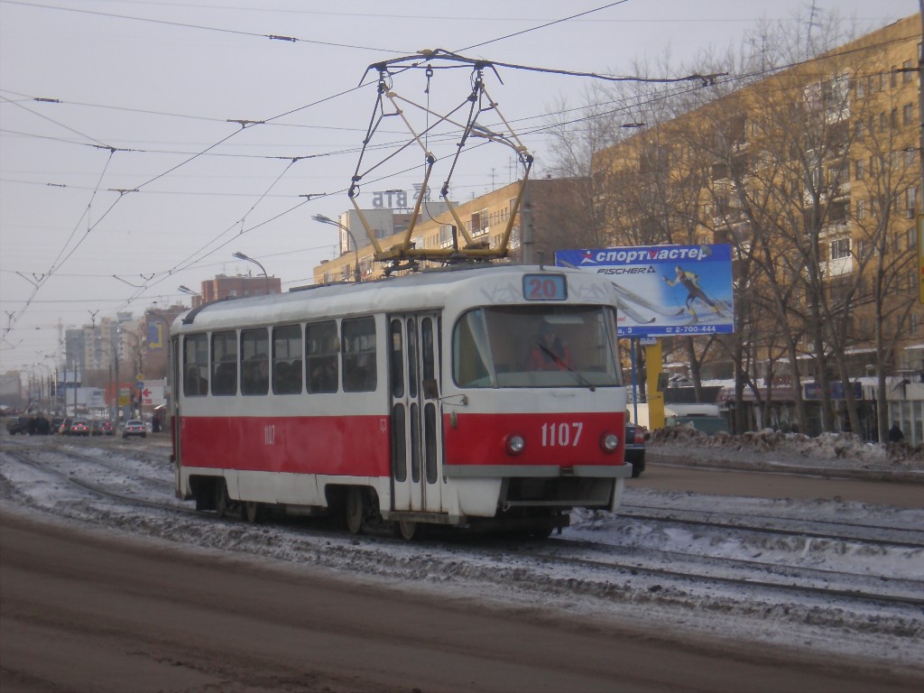 Самара, Tatra T3SU (двухдверная) № 1107