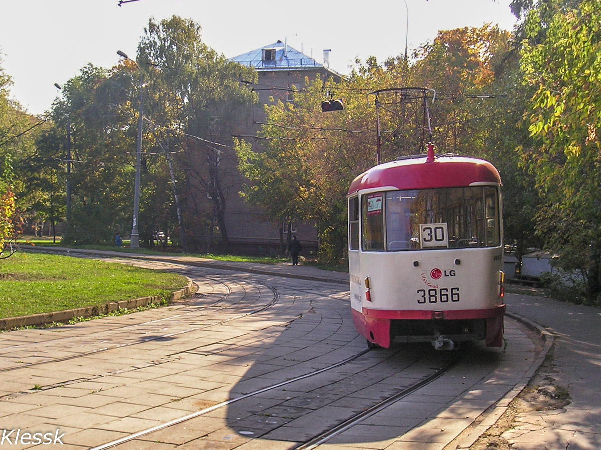 Москва, Tatra T3SU № 3866