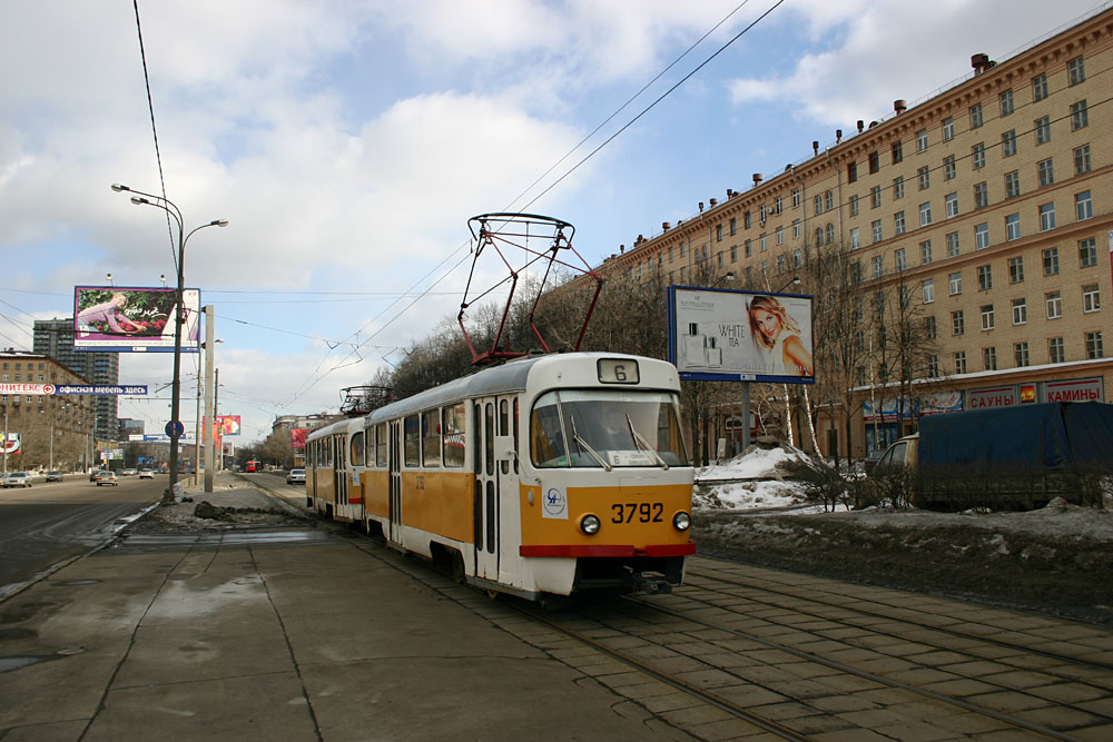 Москва, Tatra T3SU № 3792