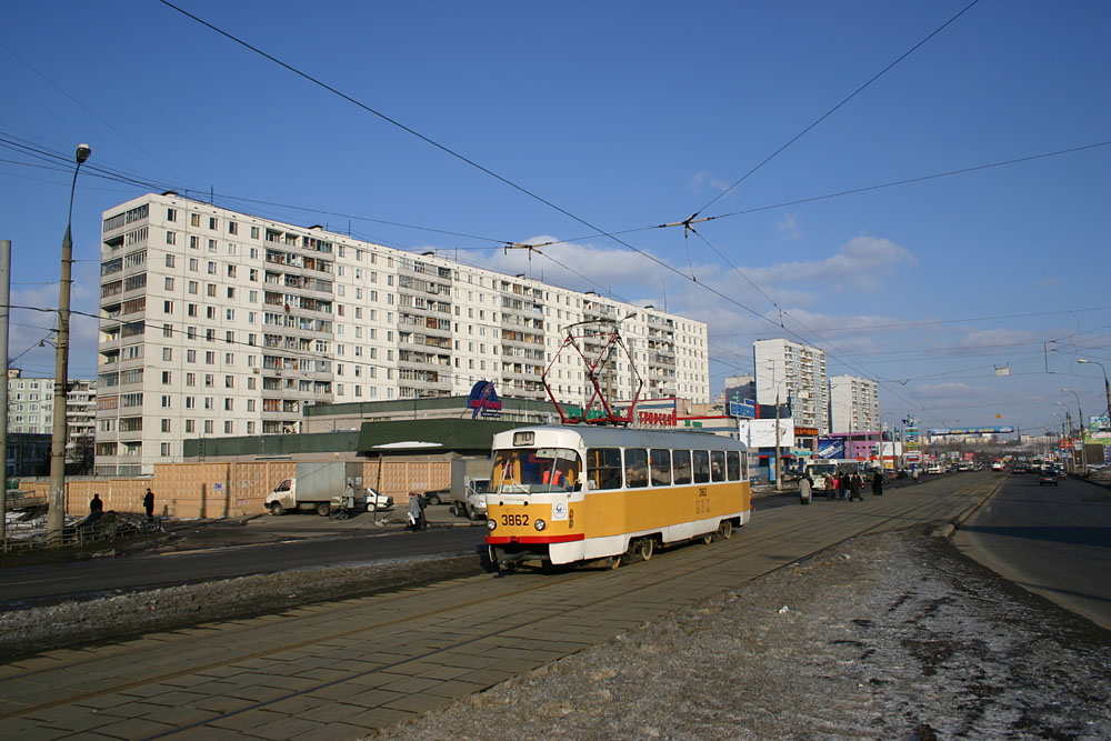 Москва, Tatra T3SU № 3862