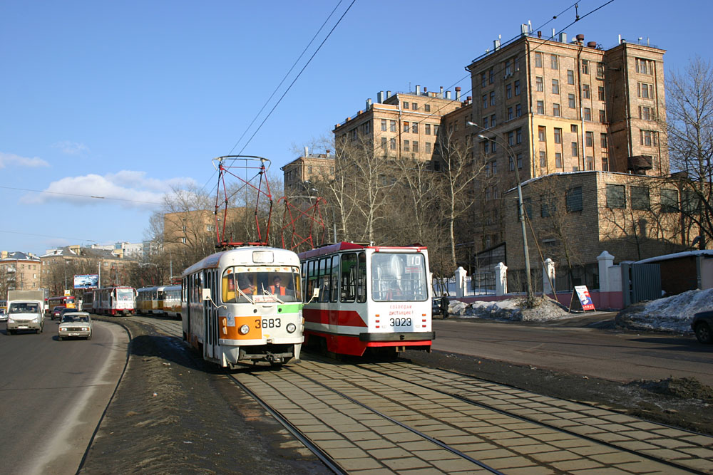 Москва, Tatra T3SU № 3683