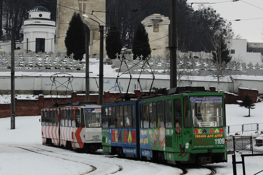 Львов, Tatra KT4SU № 1109; Львов, Tatra KT4SU № 1127