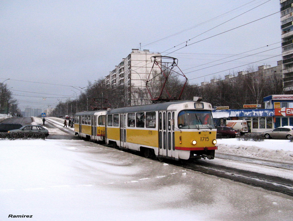 Москва, Tatra T3SU № 1715