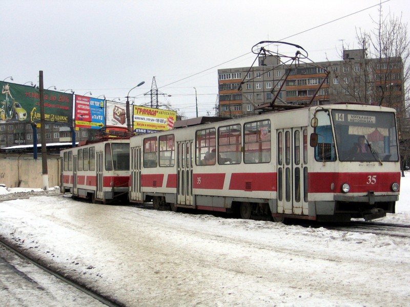 Тверь, Tatra T6B5SU № 35; Тверь — Трамвайные конечные станции и разворотные кольца