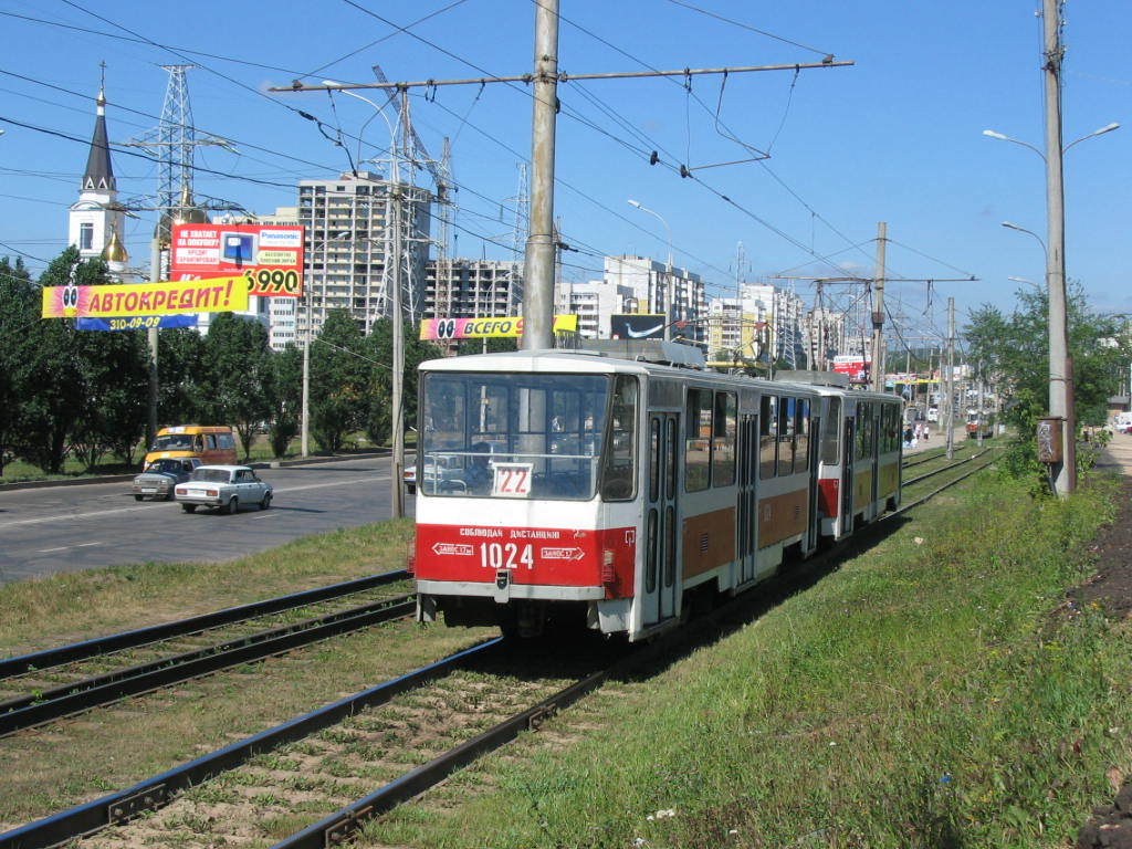 Самара, Tatra T6B5SU № 1024
