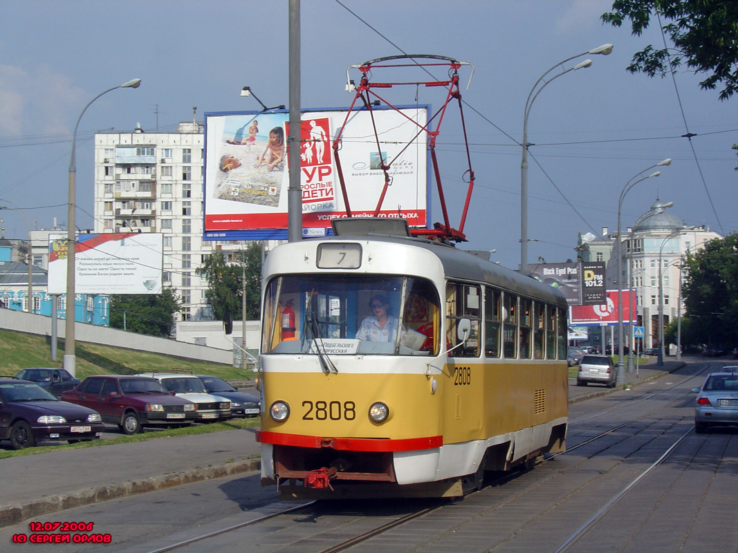 Москва, Tatra T3SU № 2808