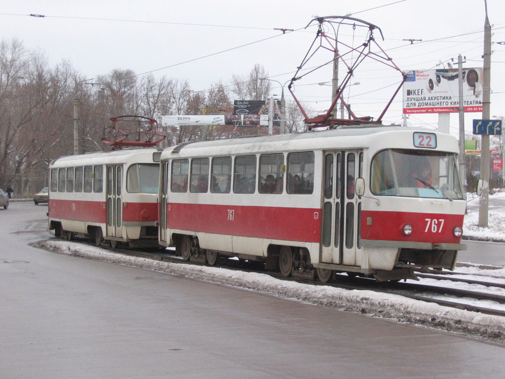 Самара, Tatra T3SU (двухдверная) № 767