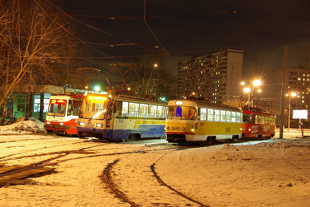 Москва, Tatra T3SU № 3885