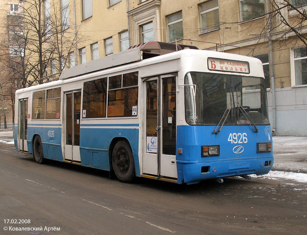 Москва, БТЗ-52761Р № 4926