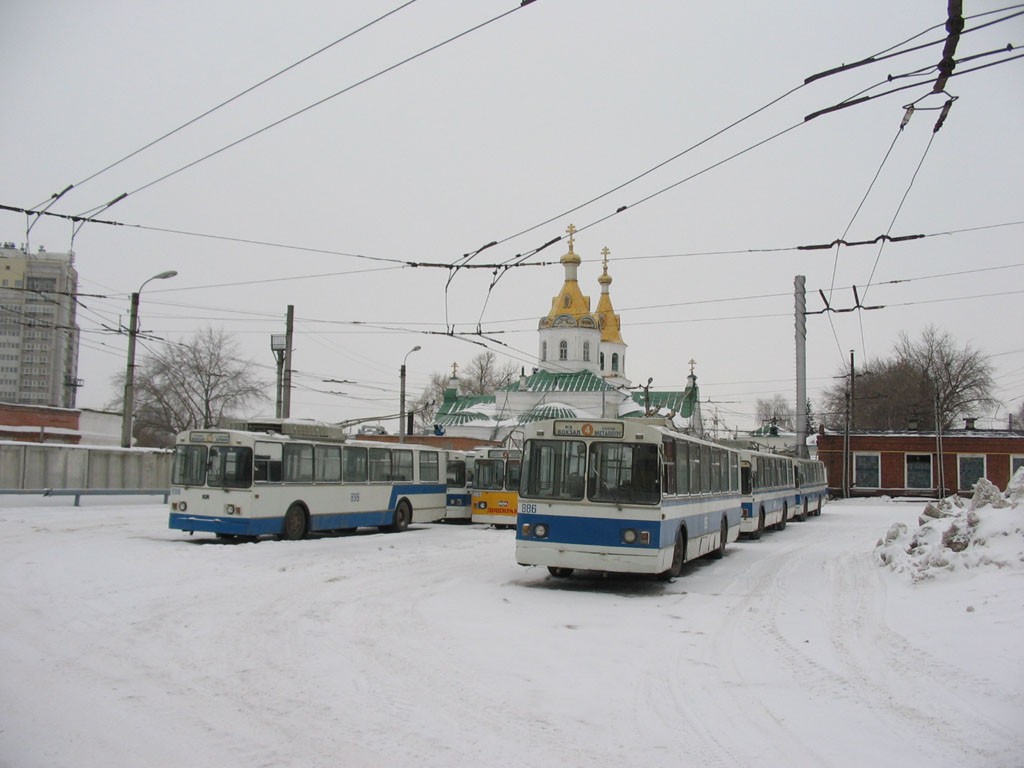 Самара, АКСМ 101А № 896; Самара, ЗиУ-682Г [Г00] № 886; Самара — Троллейбусное депо № 1