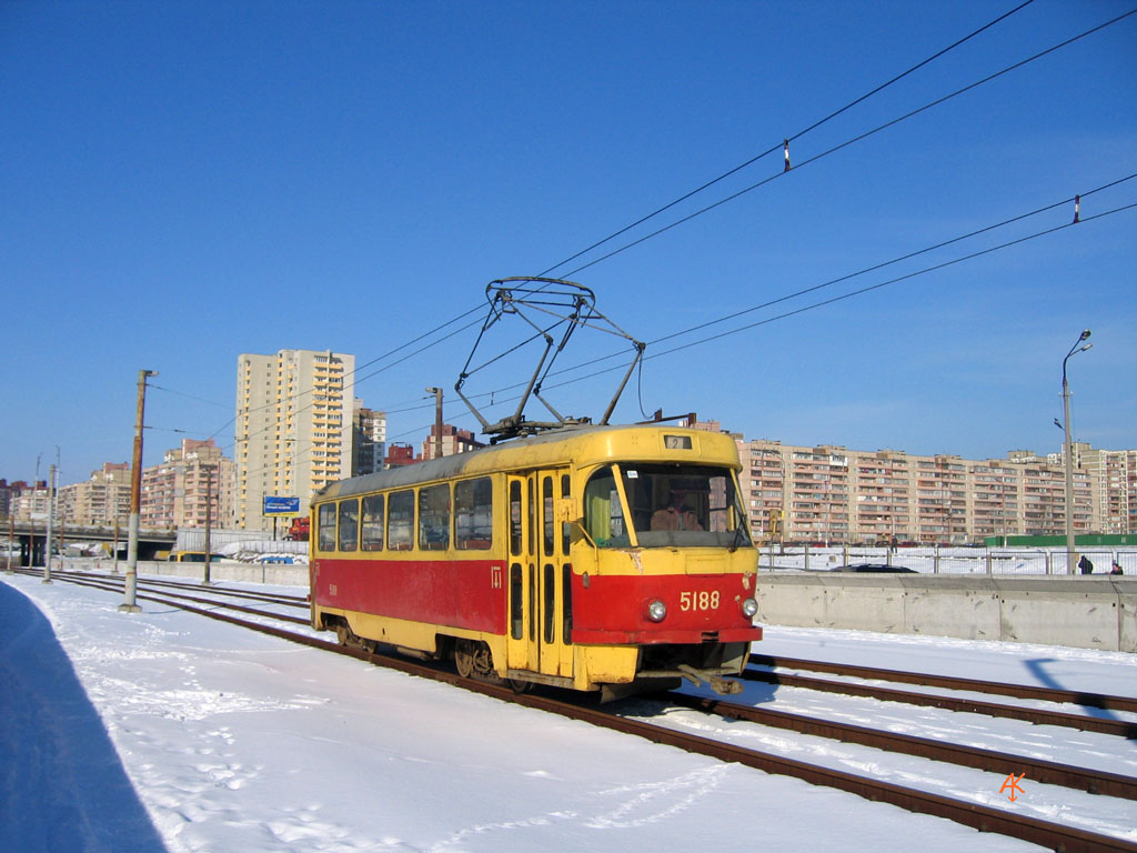 Киев, Tatra T3SU (двухдверная) № 5188