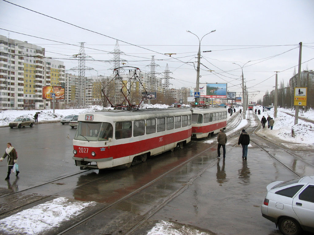Самара, Tatra T3SU (двухдверная) № 2027