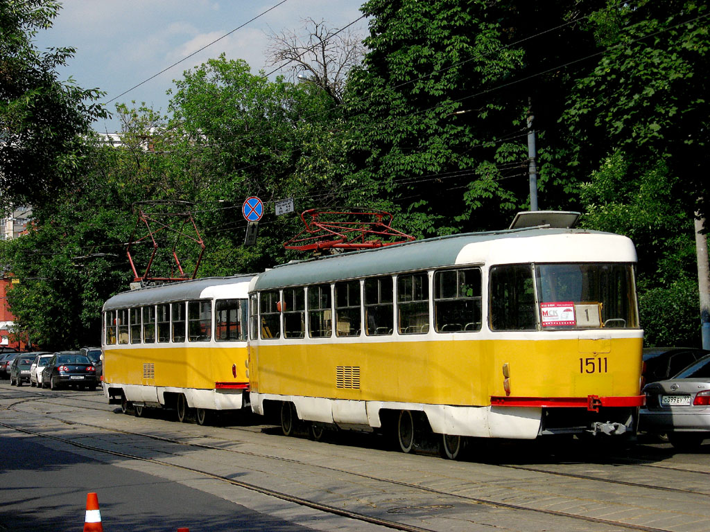 Москва, Tatra T3SU № 1511
