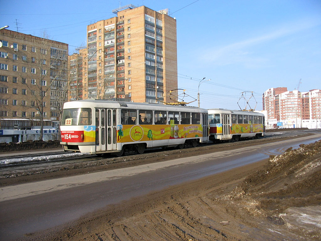 Самара, Tatra T3SU (двухдверная) № 1154