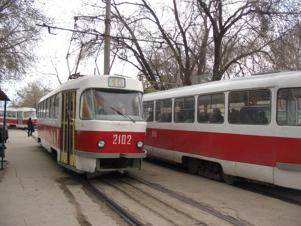 Самара, Tatra T3SU (двухдверная) № 2102; Самара — Конечные станции и кольца (трамвай)