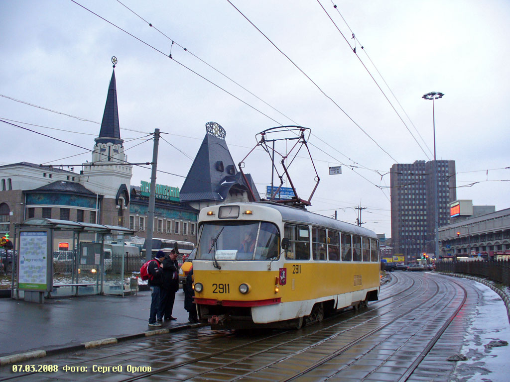 Москва, Tatra T3SU № 2911