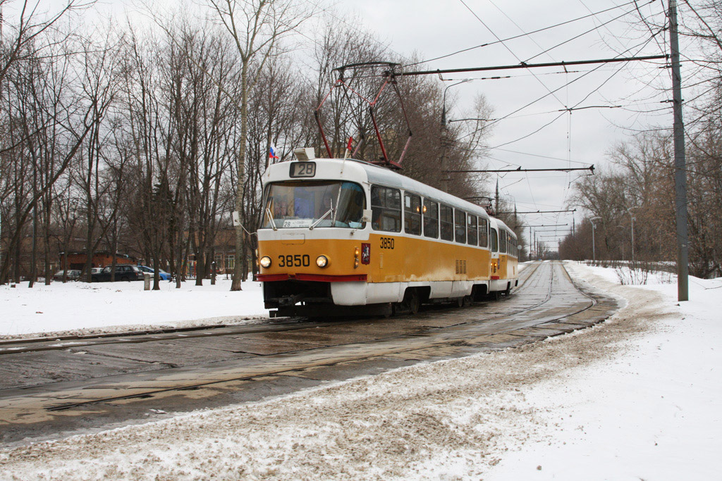 Москва, Tatra T3SU № 3850