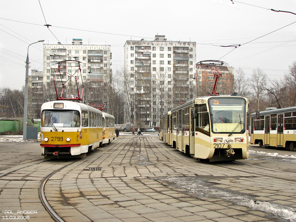 Москва, Tatra T3SU № 2799; Москва, 71-619КТ № 2107