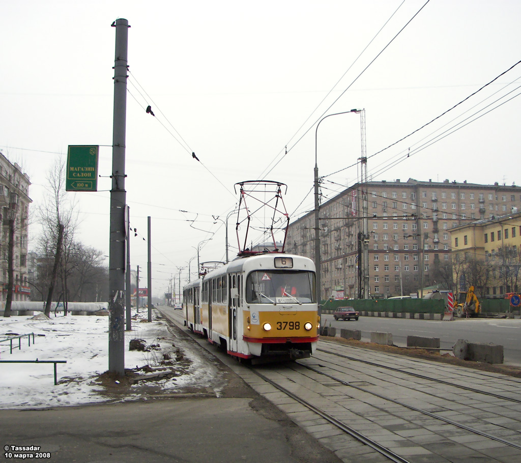 Москва, Tatra T3SU № 3798