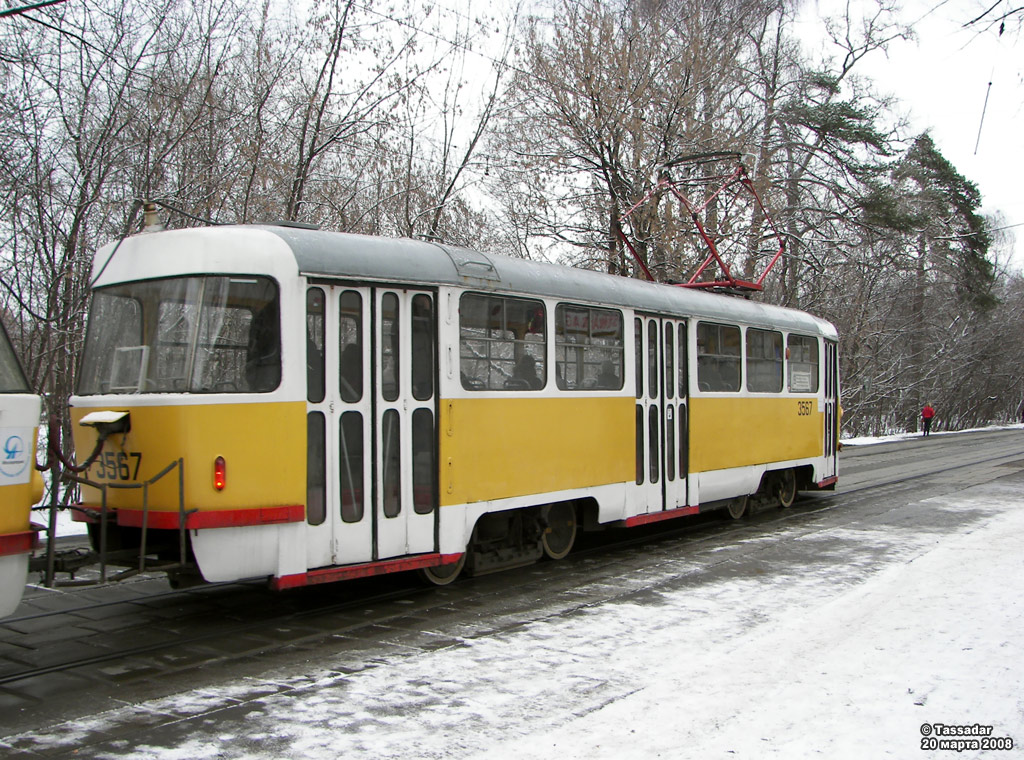 Москва, Tatra T3SU № 3567