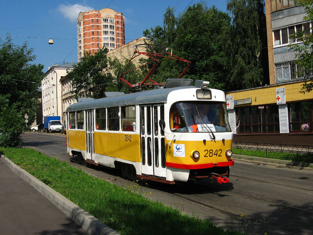 Москва, Tatra T3SU № 2842