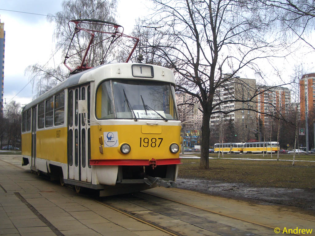 Москва, Tatra T3SU № 1987