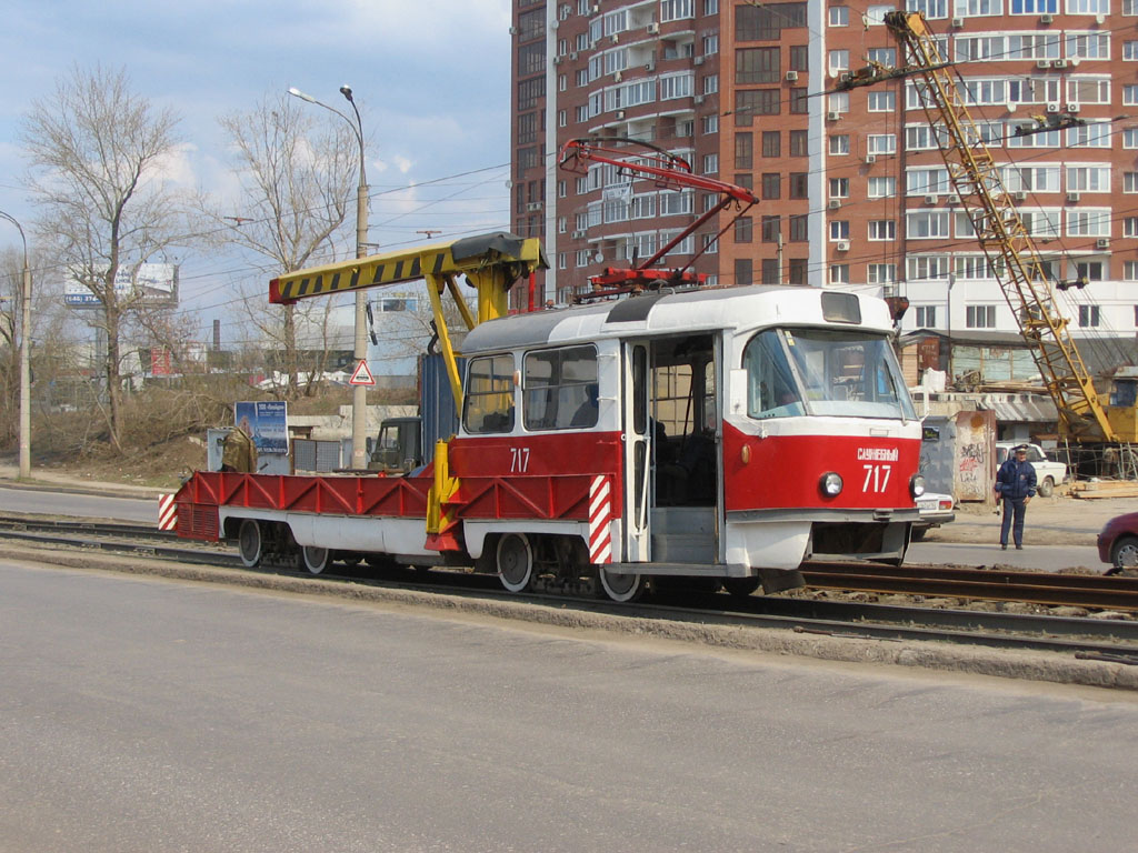 Samara, Tatra T3SU (2-door) № 717; Samara — Construction and repairs of tram lines