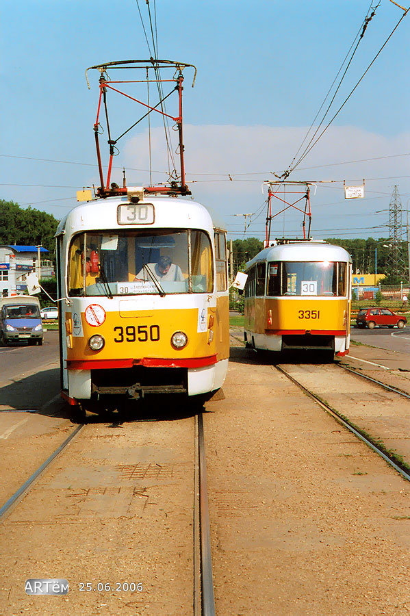 Москва, Tatra T3SU № 3950; Москва, МТТМ № 3351