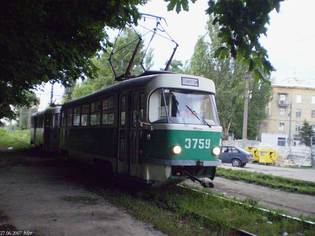 Донецк, Tatra T3SU (двухдверная) № 3759 Донецк, Tatra T3SU (двухдверная) № 3759