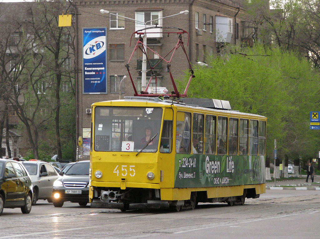 Запорожье, Tatra T6B5SU № 455