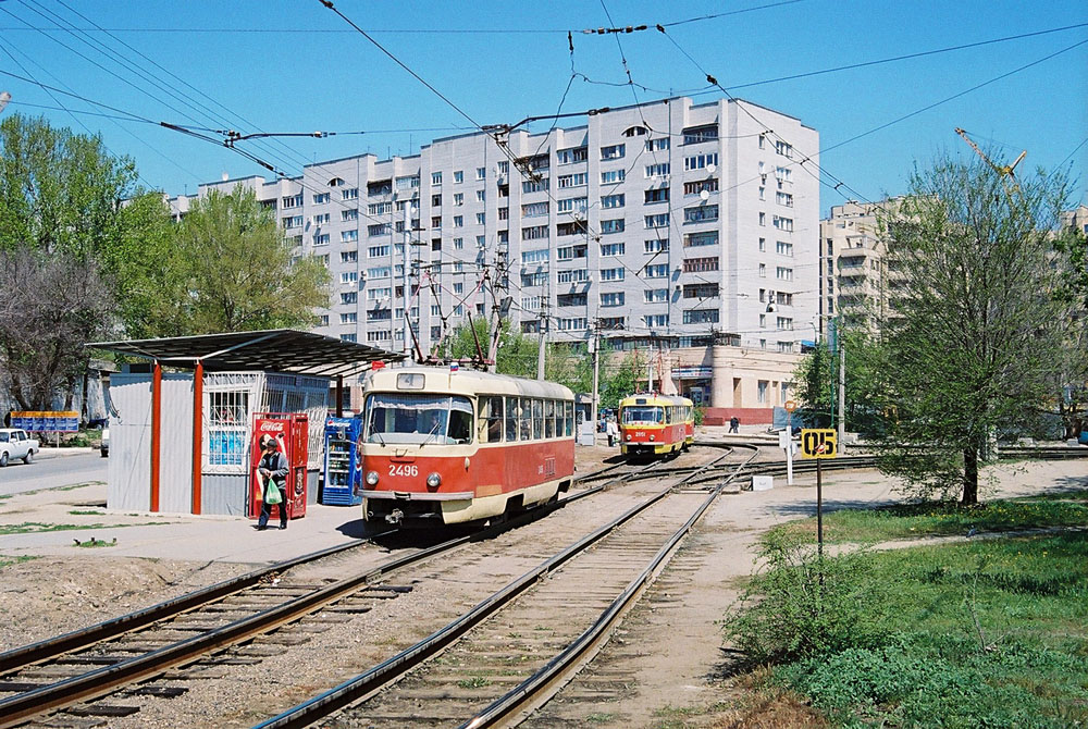 Волгоград, Tatra T3SU (двухдверная) № 2496