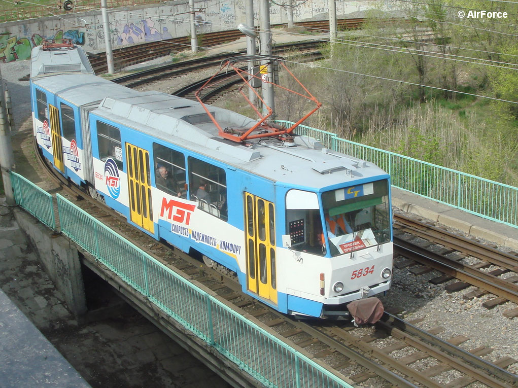 Волгоград, Tatra KT8D5 № 5834; Волгоград — Трамвайные линии: [5] Пятое депо — Скоростной трамвай