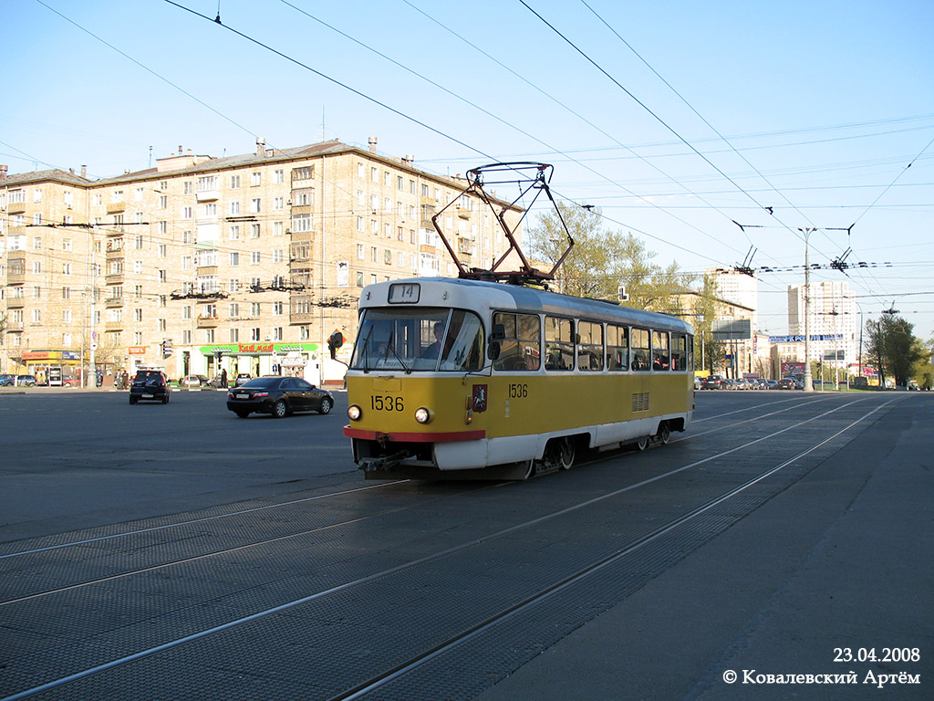 Москва, Tatra T3SU № 1536