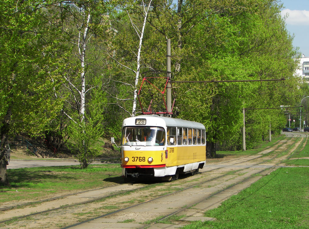 Москва, Tatra T3SU № 3768