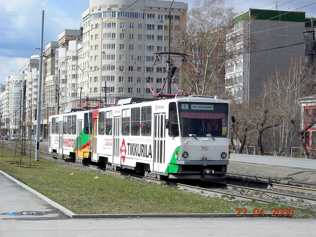 Екатеринбург, Tatra T6B5SU № 750