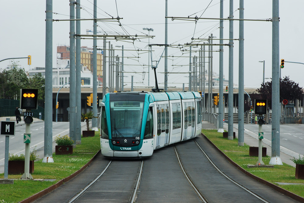 Барселона, Alstom Citadis 302 № 08 Барселона, Alstom Citadis 302 № 08