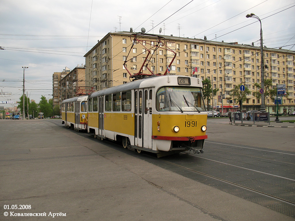 Москва, Tatra T3SU № 1991