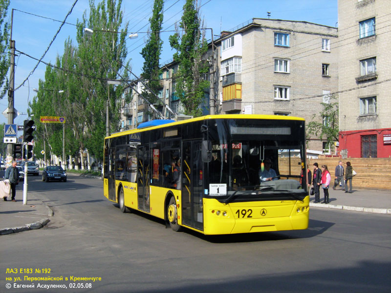 Кременчуг, ЛАЗ E183D1 № 192