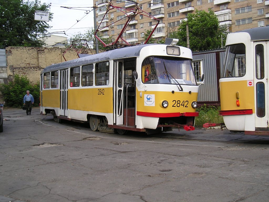 Москва, Tatra T3SU № 2842
