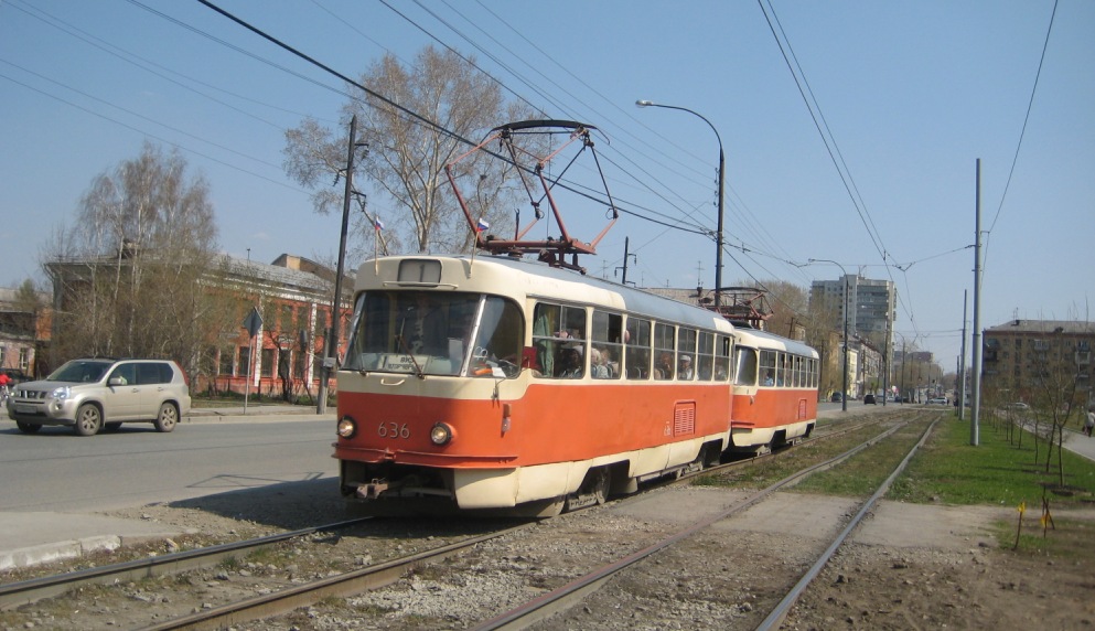 Екатеринбург, Tatra T3SU (двухдверная) № 636