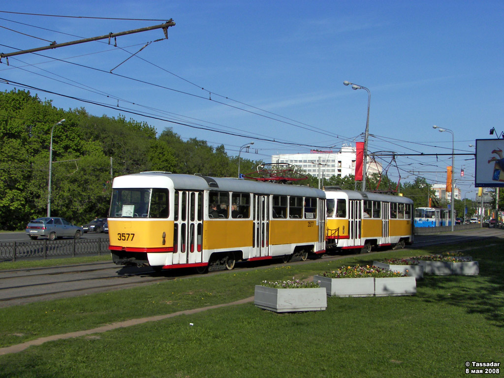 Москва, Tatra T3SU № 3577