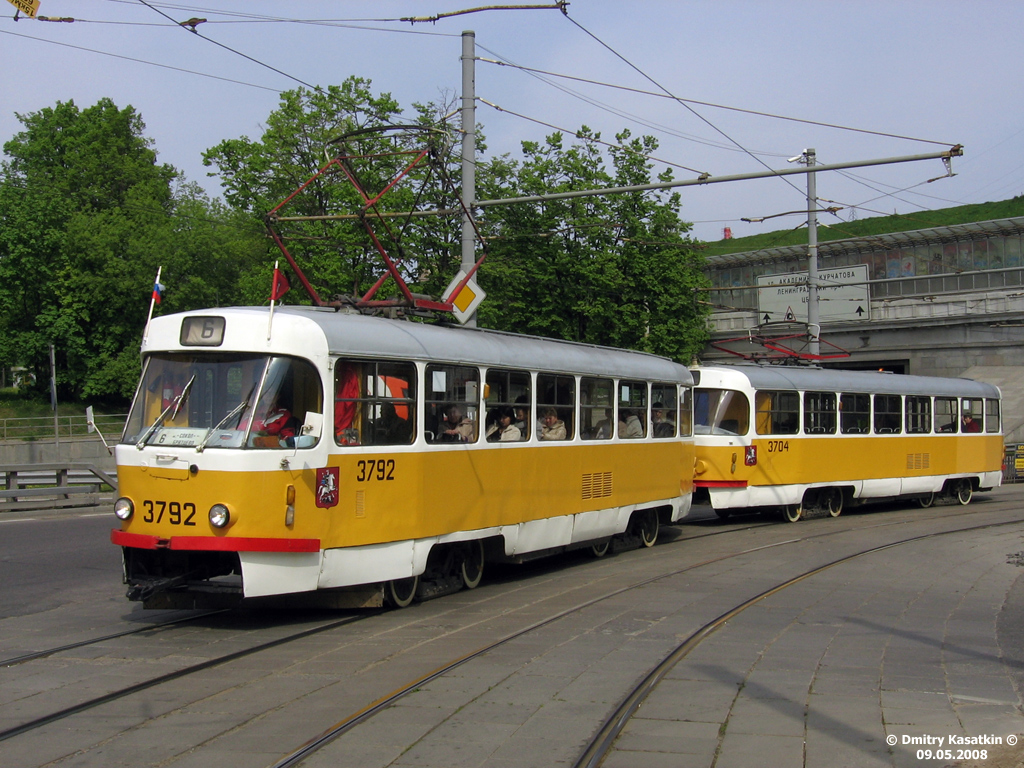 Москва, Tatra T3SU № 3792